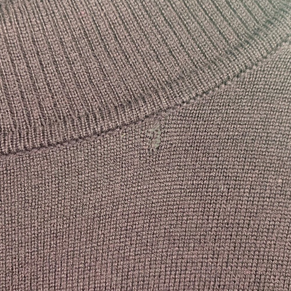 Lululemon Merino Wool Sit In Lotus Wrap ll Sweater Size 12 Heathered Plum - Picture 12 of 12
